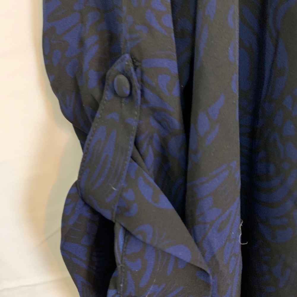 TORRID Black Blue Sheer Blouse 110844 Top Shirt 2 - Picture 11 of 16